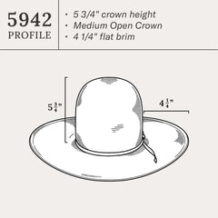 Saddleman 10X Open Crown Straw Cowboy Hat Natural | Men/Women Stetson Western