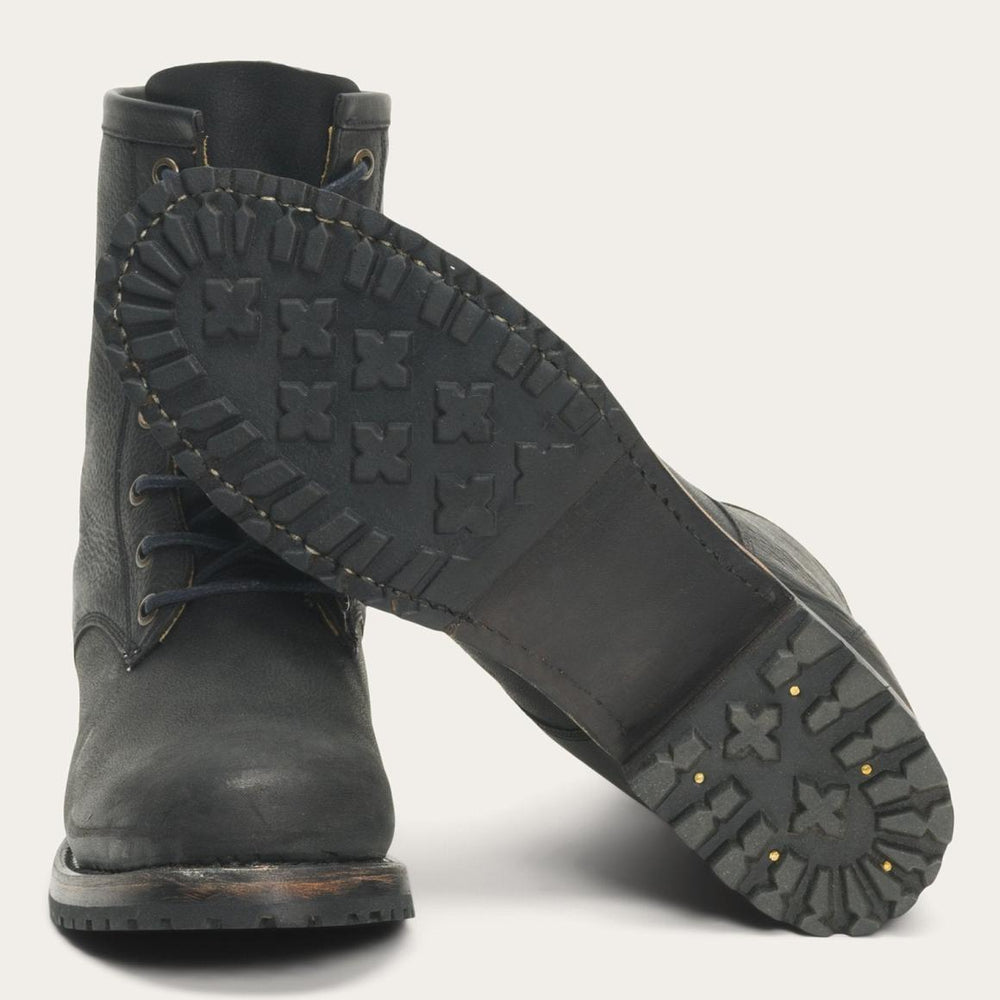 Sam Lace Up Black Leather | Women Stetson Shorties