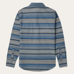 Serape Stripe Western Shirt Blue | Men Stetson Western Shirts