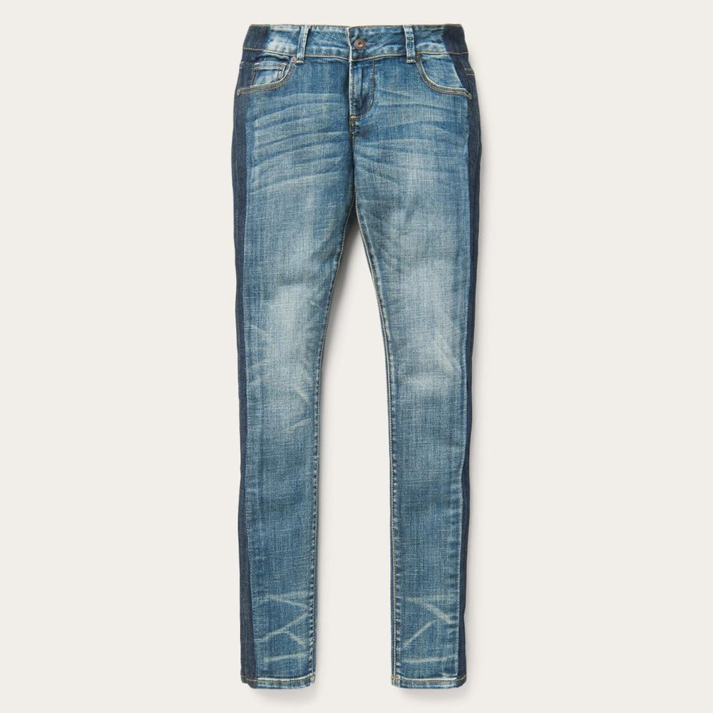 Skinny Fit Stripe Leg Jean Blue | Women Stetson Denim