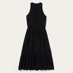 Solid Rayon Sleeveless Prairie Dress Black | Women Stetson Midi