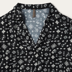 Southwestern Ditzy Print Blouse Black | Women Stetson Blouses