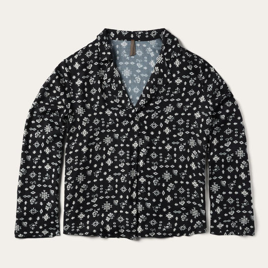 Southwestern Ditzy Print Blouse Black | Women Stetson Blouses