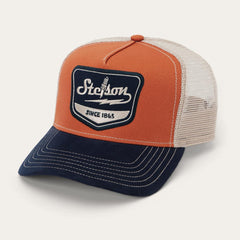Spark Plug Trucker Cap Navy/rust Orange | Men/Women Stetson Caps & Truckers