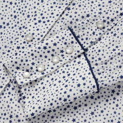 Stars Print Western Shirt White | Women Stetson Western Shirts