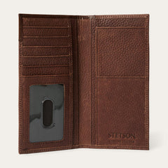 Steer Head Checkbook Brown | Men Stetson Wallets