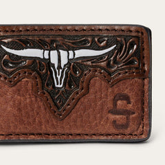 Steer Head Money Clip Brown | Men Stetson Wallets