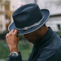 Stratoliner Hemp Fedora Navy | Men/Women Stetson Fedora