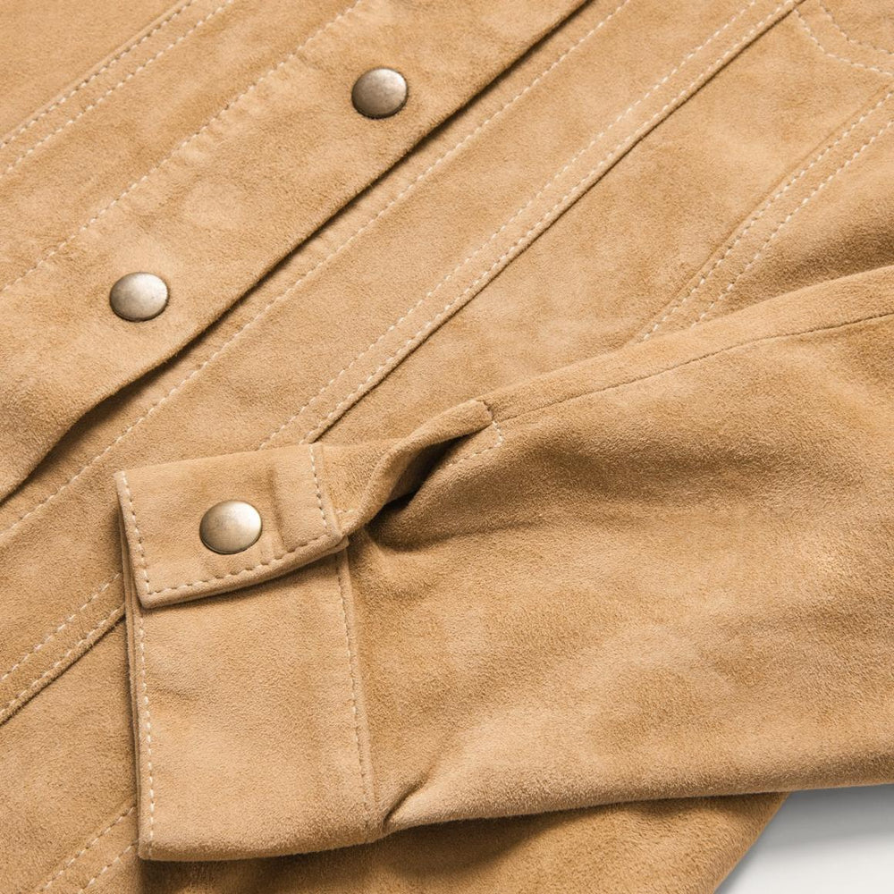 Suede Denim Shirt Jacket Brown | Women Stetson Jackets