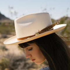 Tallahassee Shantung Straw Fedora Natural | Men/Women Stetson Fedora