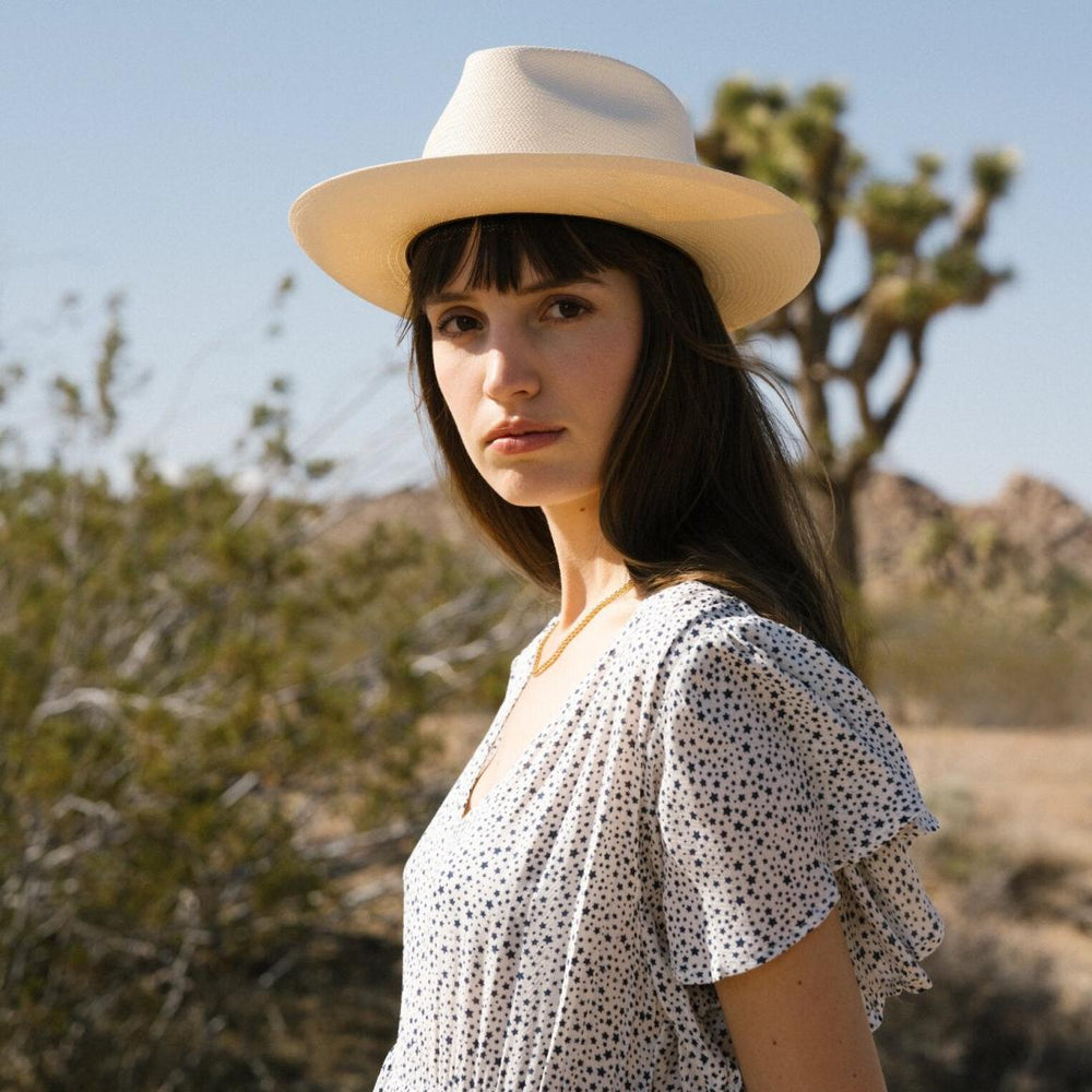 Tallahassee Shantung Straw Fedora Natural | Men/Women Stetson Fedora