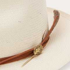 Tallahassee Shantung Straw Fedora Natural | Men/Women Stetson Fedora
