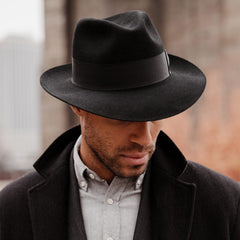 Temple Fedora Black | Men/Women Stetson Fedora