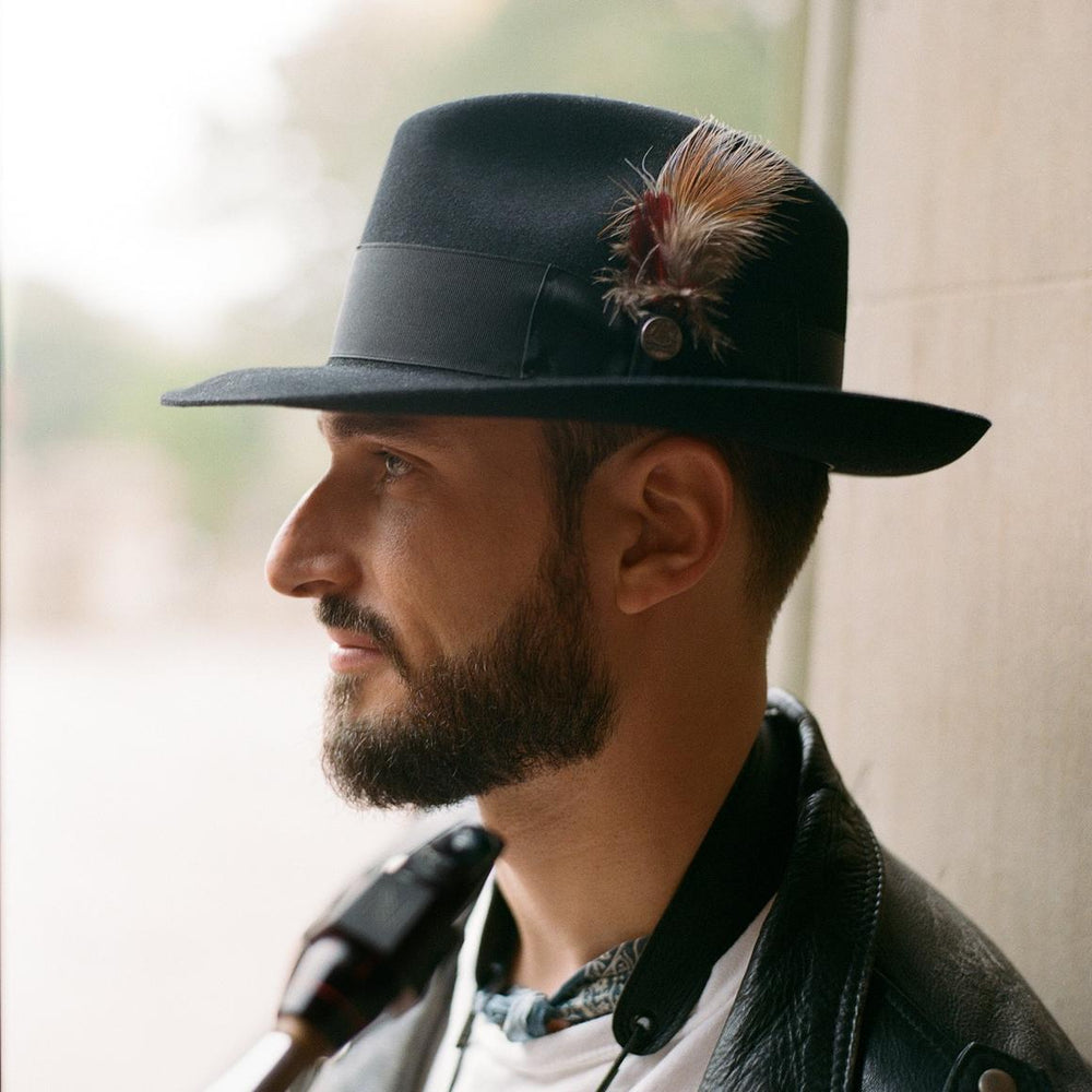 Temple Fedora Navy | Men/Women Stetson Fedora