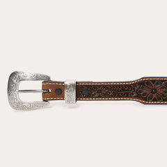 Tooled Tapered Belt Brown/sand | Men Stetson Belts
