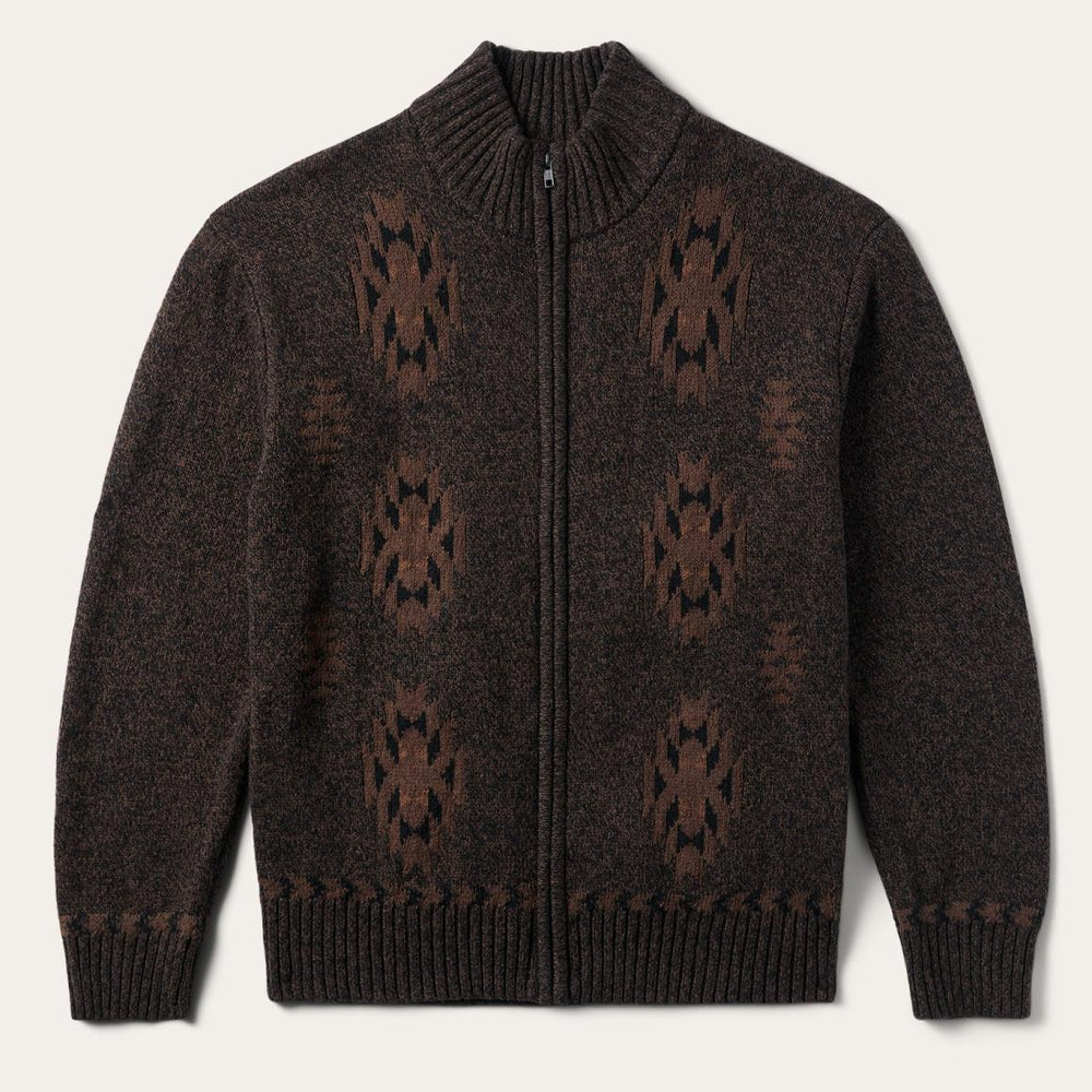 Vertical Aztec Cardigan Brown | Men Stetson Sweaters & Hoodies