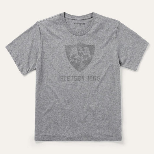 Vintage Eagle Graphic Tee Grey | Men Stetson Tees