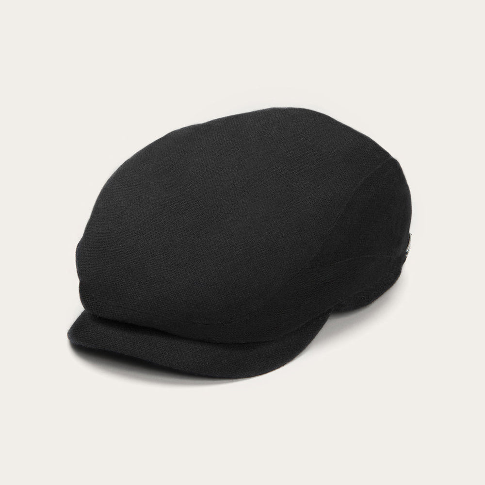 Virgin Wool & Cashmere Driver Cap Black | Men/Women Stetson Caps & Truckers