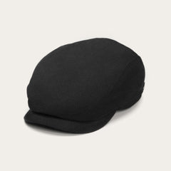 Virgin Wool & Cashmere Driver Cap Black | Men/Women Stetson Caps & Truckers