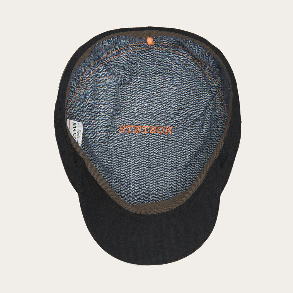 Virgin Wool & Cashmere Driver Cap Black | Men/Women Stetson Caps & Truckers