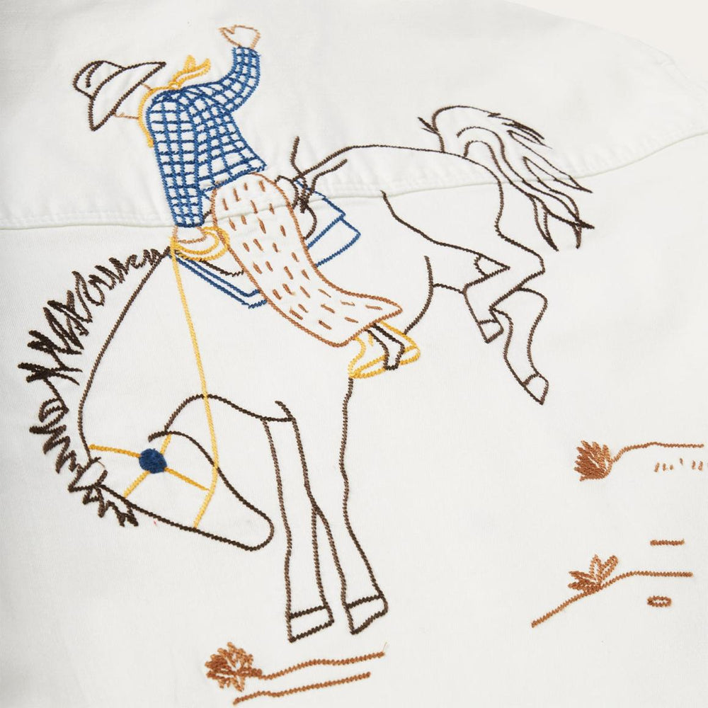 Western Embroidered Denim Shirt White | Women Stetson Western Shirts