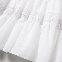 White Cotton Lawn Sleeveless Dress White | Women Stetson Midi