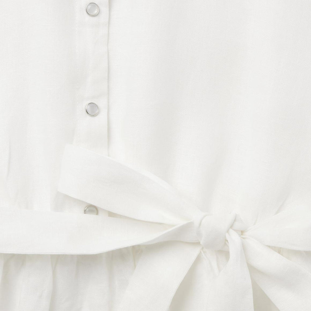 White Linen Shirt Dress White | Women Stetson Mini
