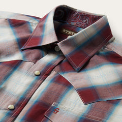 Wine Plaid Shirt Wine | Men Stetson Classic Cut