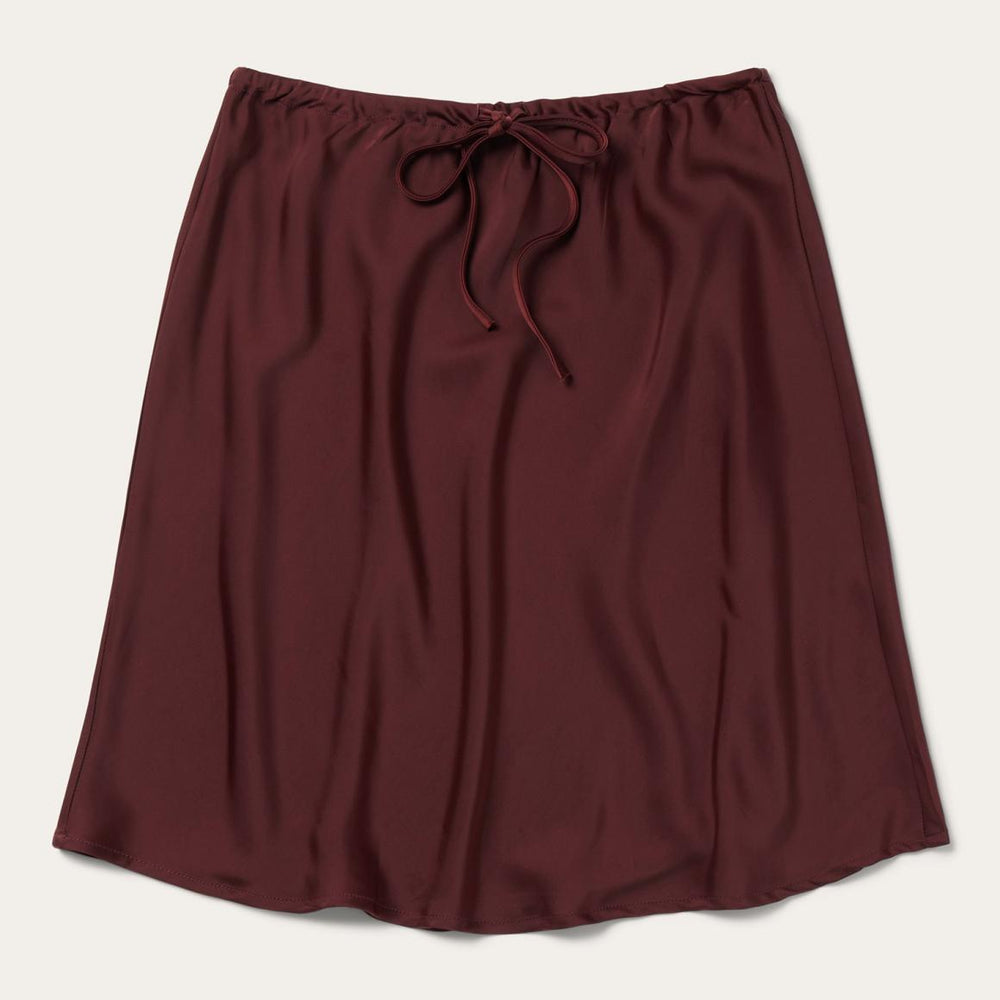 Wine Satin Skirt Red | Women Stetson Skirts & Shorts