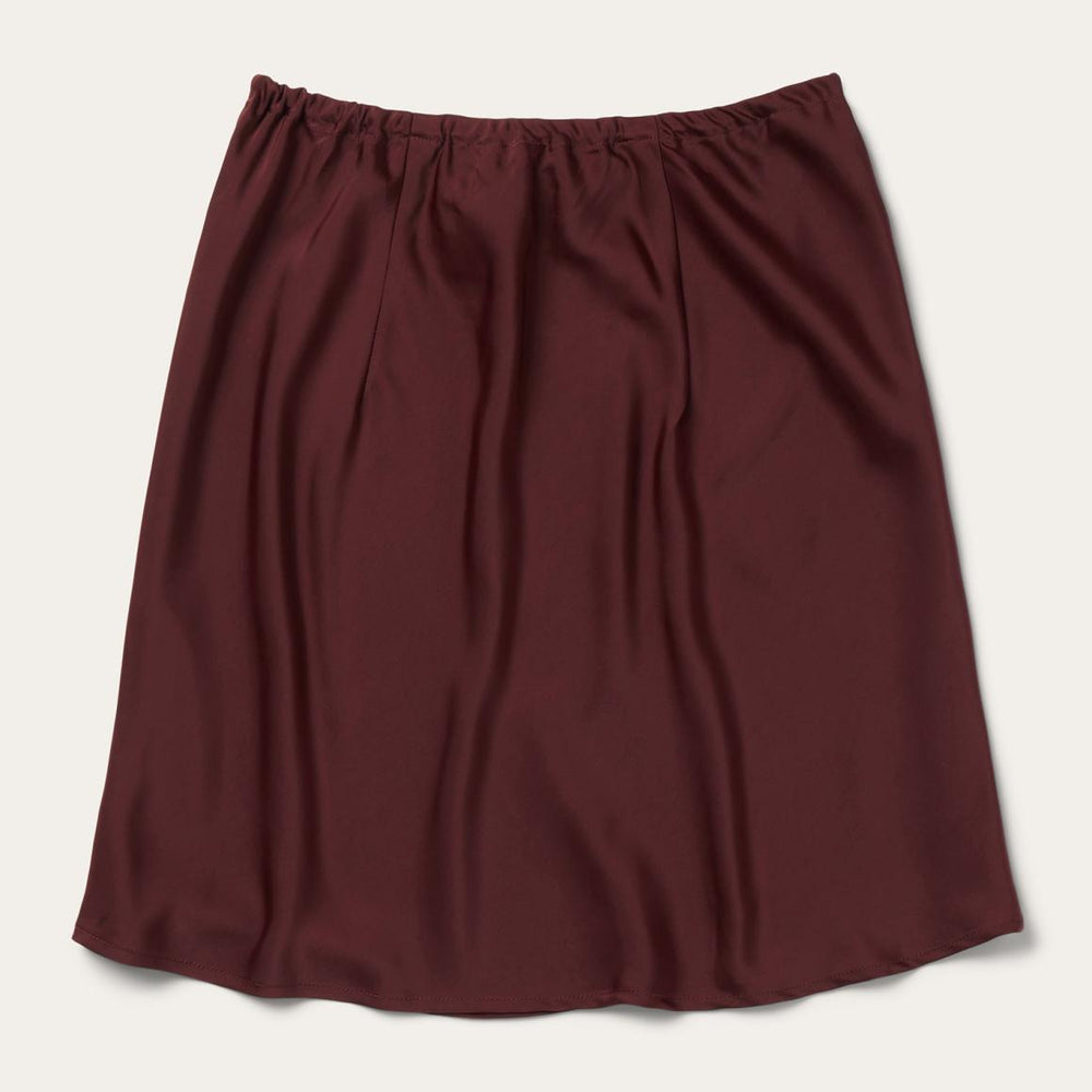 Wine Satin Skirt Red | Women Stetson Skirts & Shorts