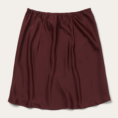 Wine Satin Skirt Red | Women Stetson Skirts & Shorts