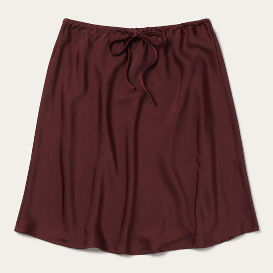 Wine Satin Skirt Red | Women Stetson Skirts & Shorts