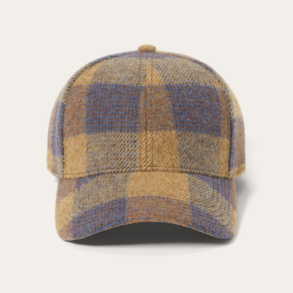 Wool Check Baseball Cap Cognac/sand/blue | Men/Women Stetson Caps & Truckers