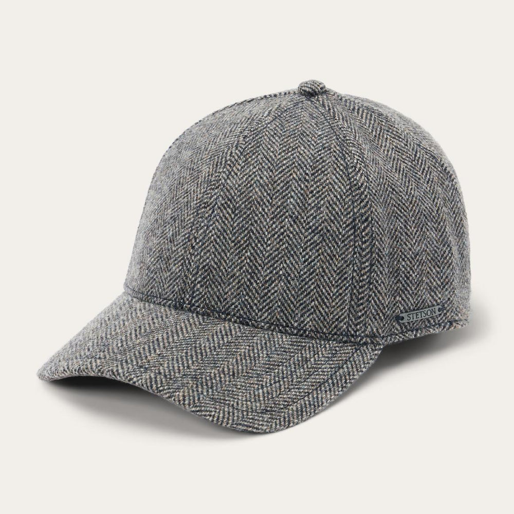 Wool Herringbone Baseball Cap Anthra Melange Herringbone | Men/Women Stetson Caps & Truckers