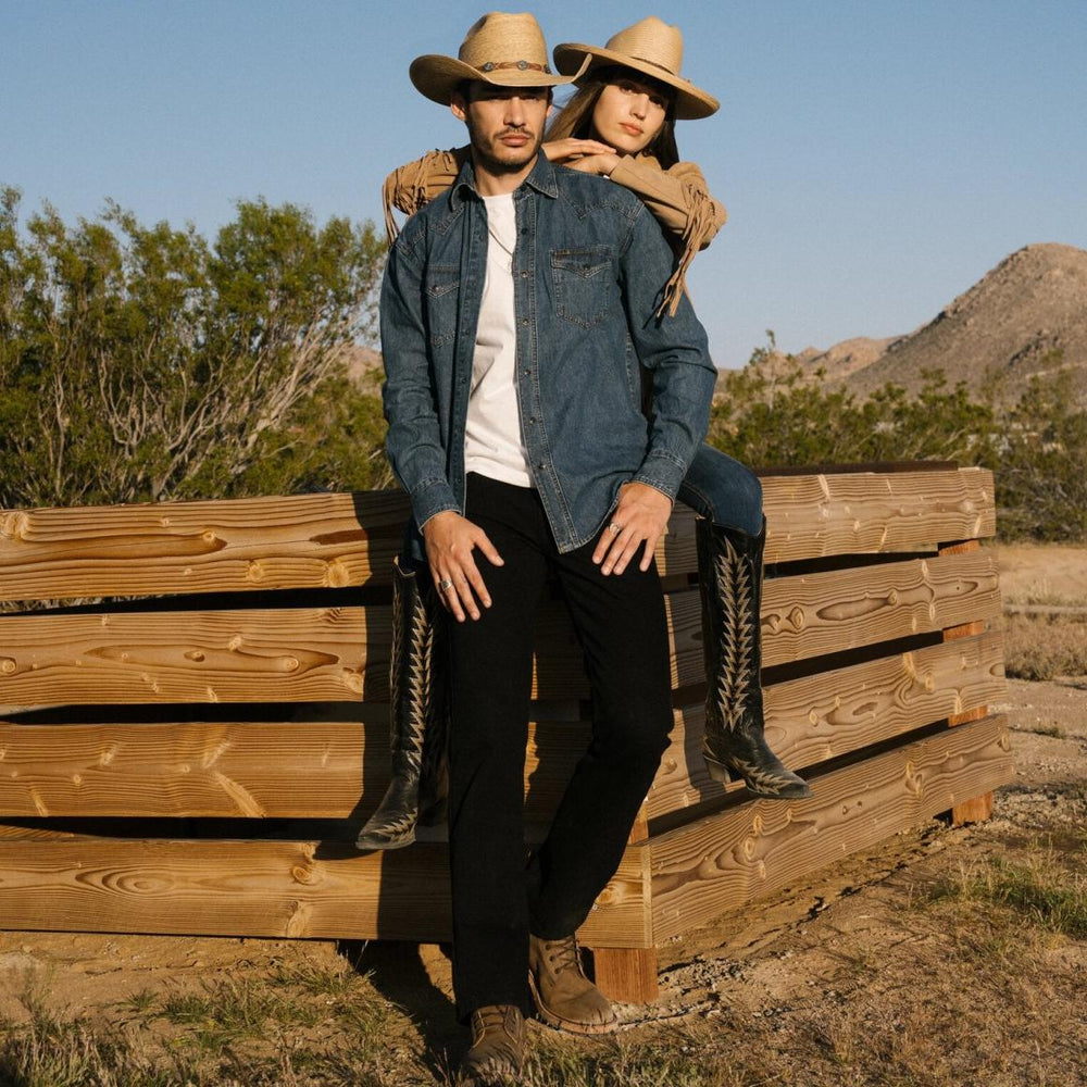 1120 Slim Fit Standard Straight Leg Jean Black | Men Stetson Boot Cut