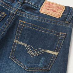 1312 Fit Jeans With Back Pocket Detail Blue | Men Stetson Boot Cut