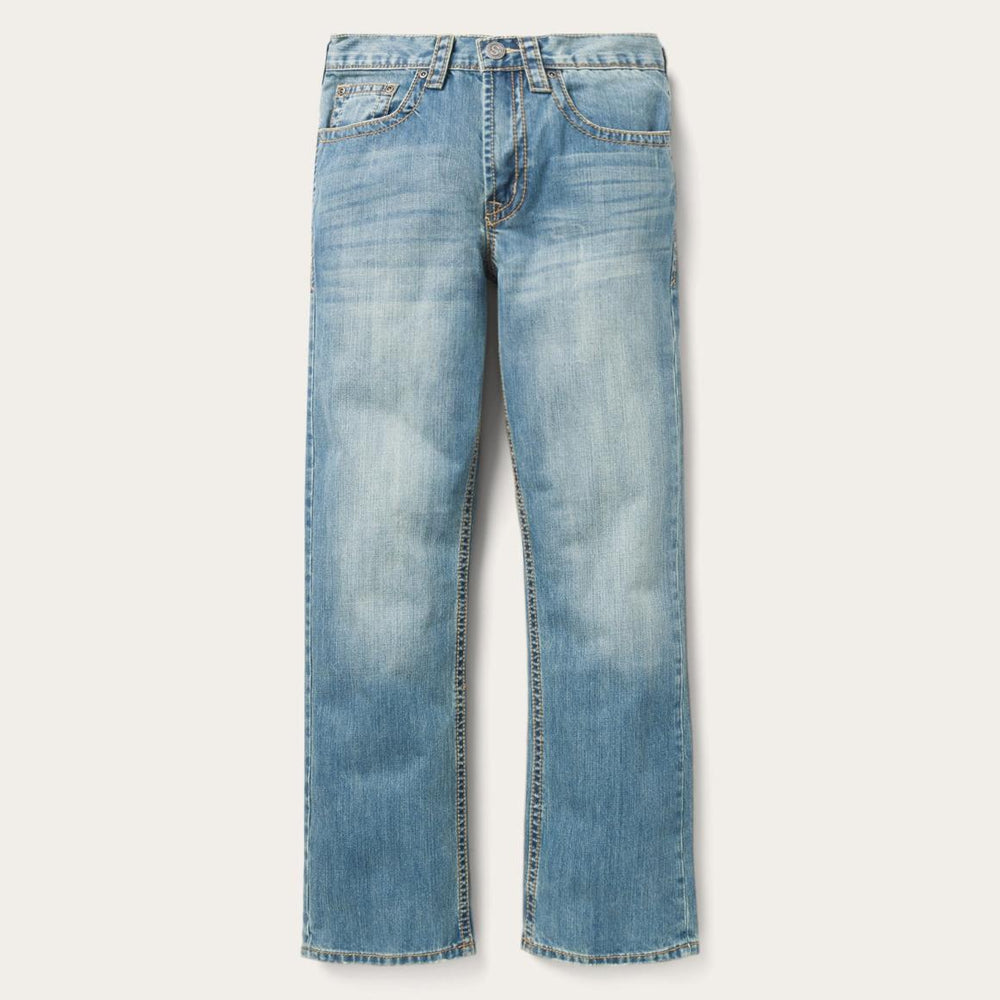 1520 Fit Light Wash Jeans With Tacking Blue | Men Stetson Boot Cut