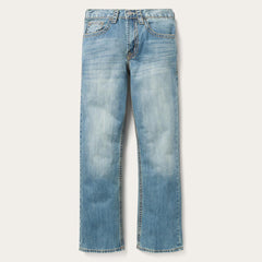 1520 Fit Light Wash Jeans With Tacking Blue | Men Stetson Boot Cut