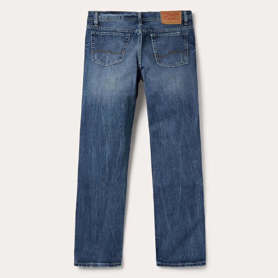 1520 Fit Standard Straight Leg Jean Blue | Men Stetson Modern Cut