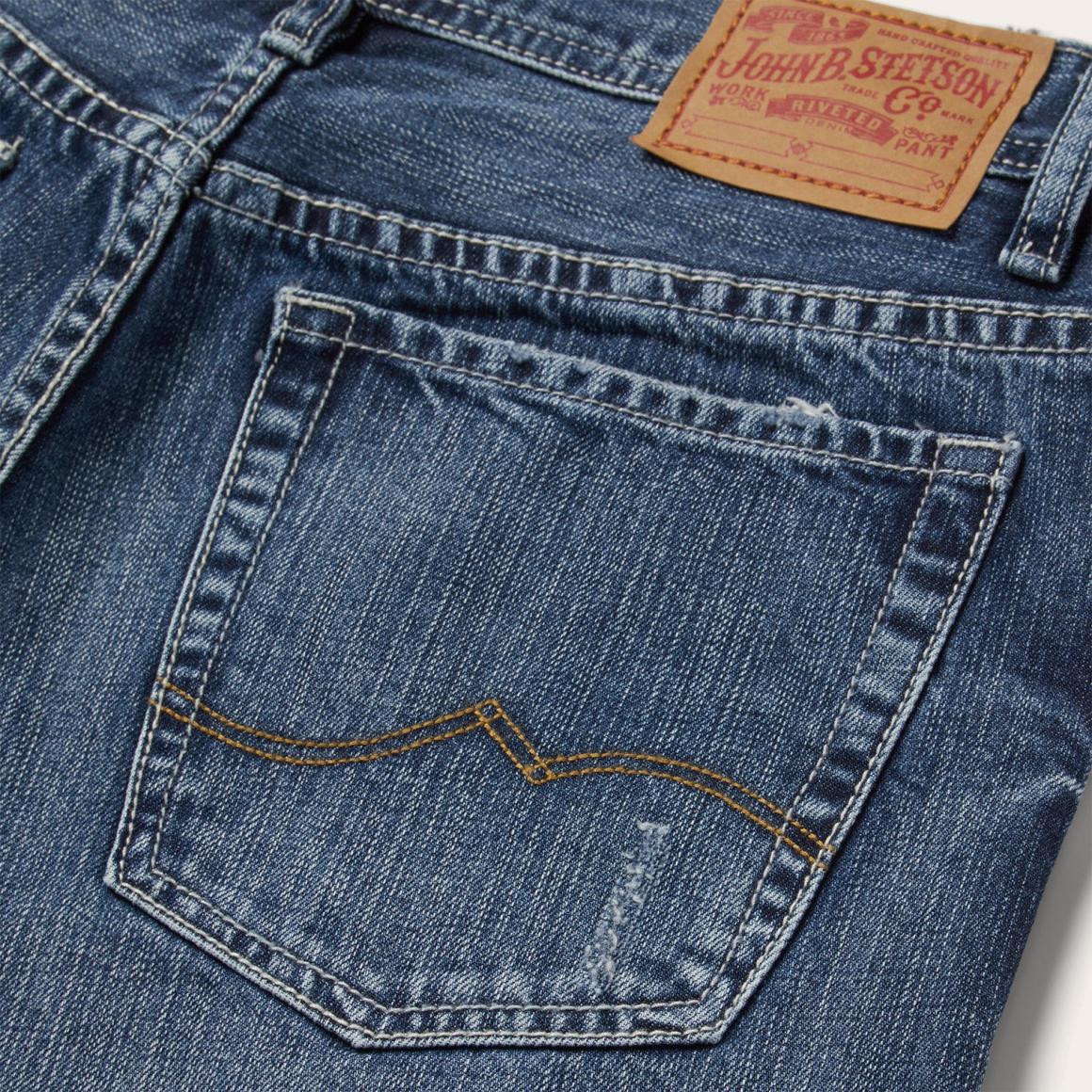 1520 Fit Standard Straight Leg Jean Blue | Men Stetson Modern Cut