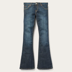 816 Classic Boot Cut Jeans In Dark Wash Blue | Women Stetson Denim
