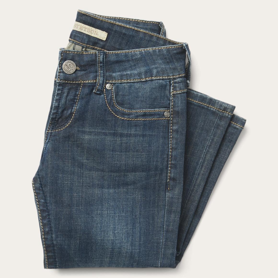 818 Bootcut Jean With "S" Back Pocket Blue | Women Stetson Denim