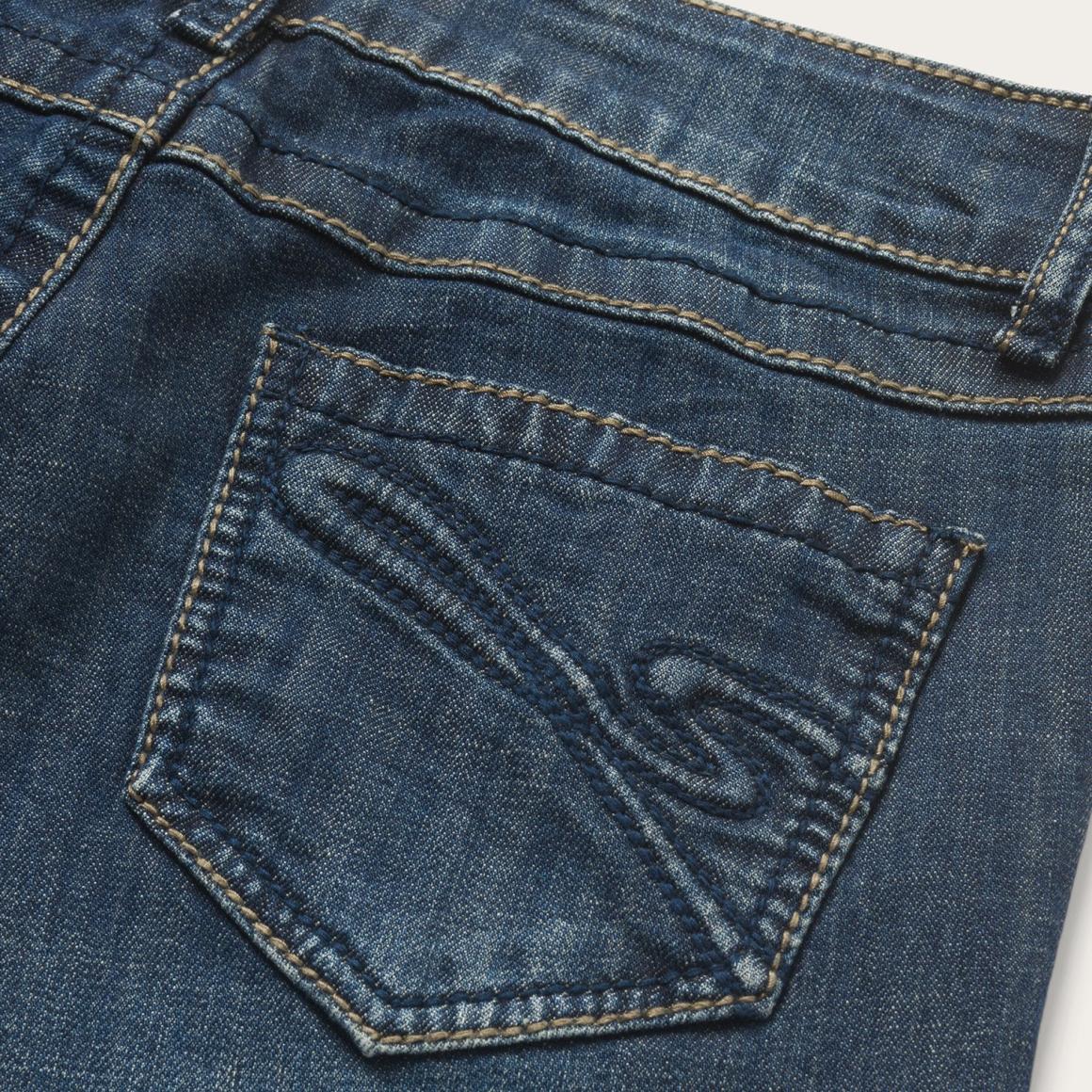 818 Bootcut Jean With "S" Back Pocket Blue | Women Stetson Denim