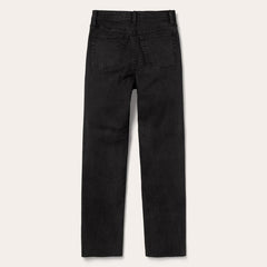 915 High Rise Straight Fit Crop Jeans Black | Women Stetson Denim