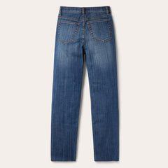 915 High Rise Straight Fit Crop Jeans Blue | Women Stetson Denim