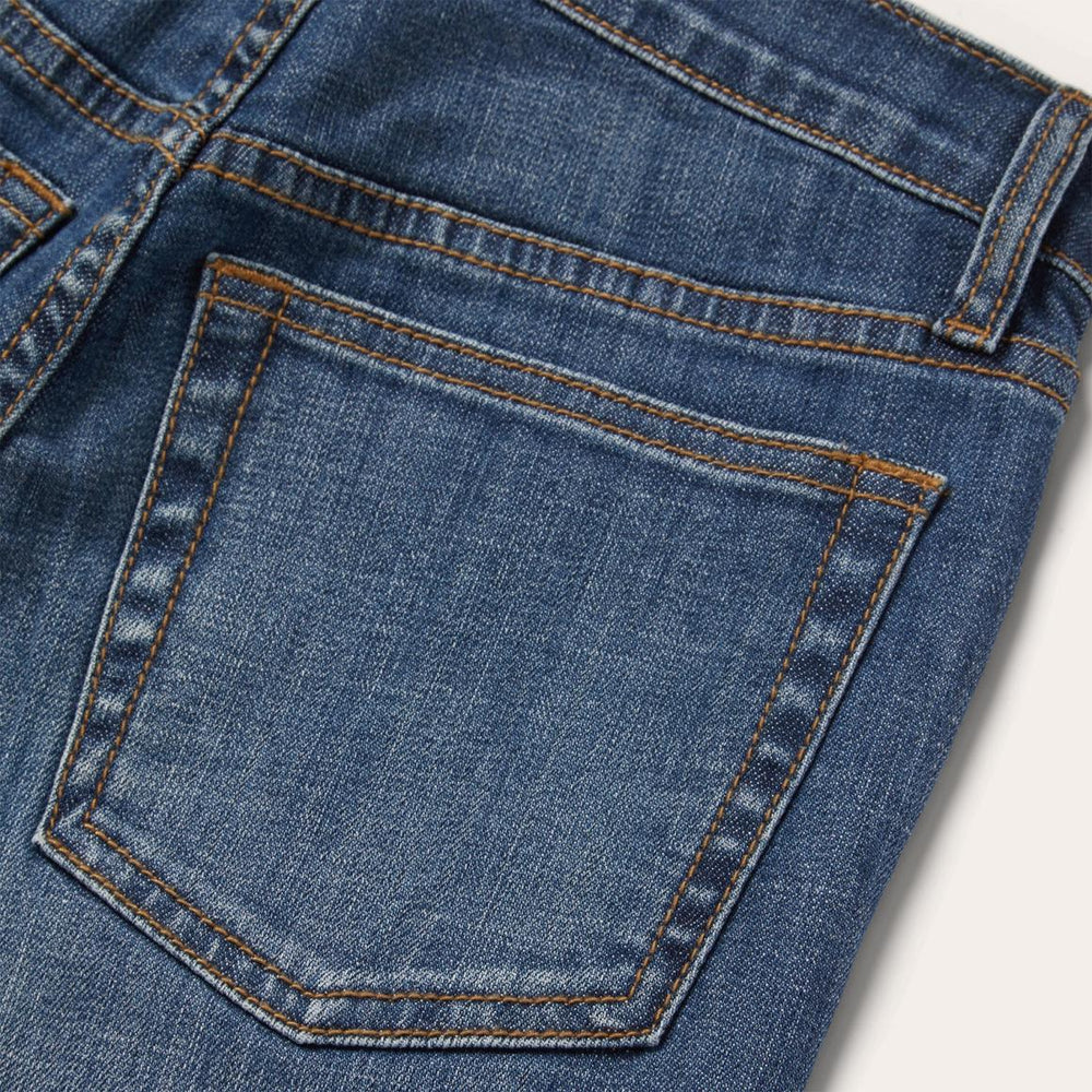 915 High Rise Straight Fit Crop Jeans Blue | Women Stetson Denim