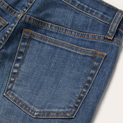 915 High Rise Straight Fit Crop Jeans Blue | Women Stetson Denim