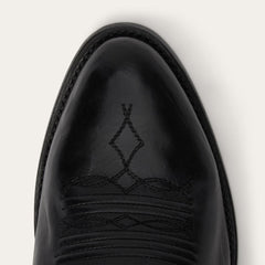 Ames Corded &amp; Burnished Leather Boot Black | Men Stetson Western