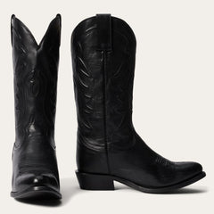 Ames Corded &amp; Burnished Leather Boot Black | Men Stetson Western
