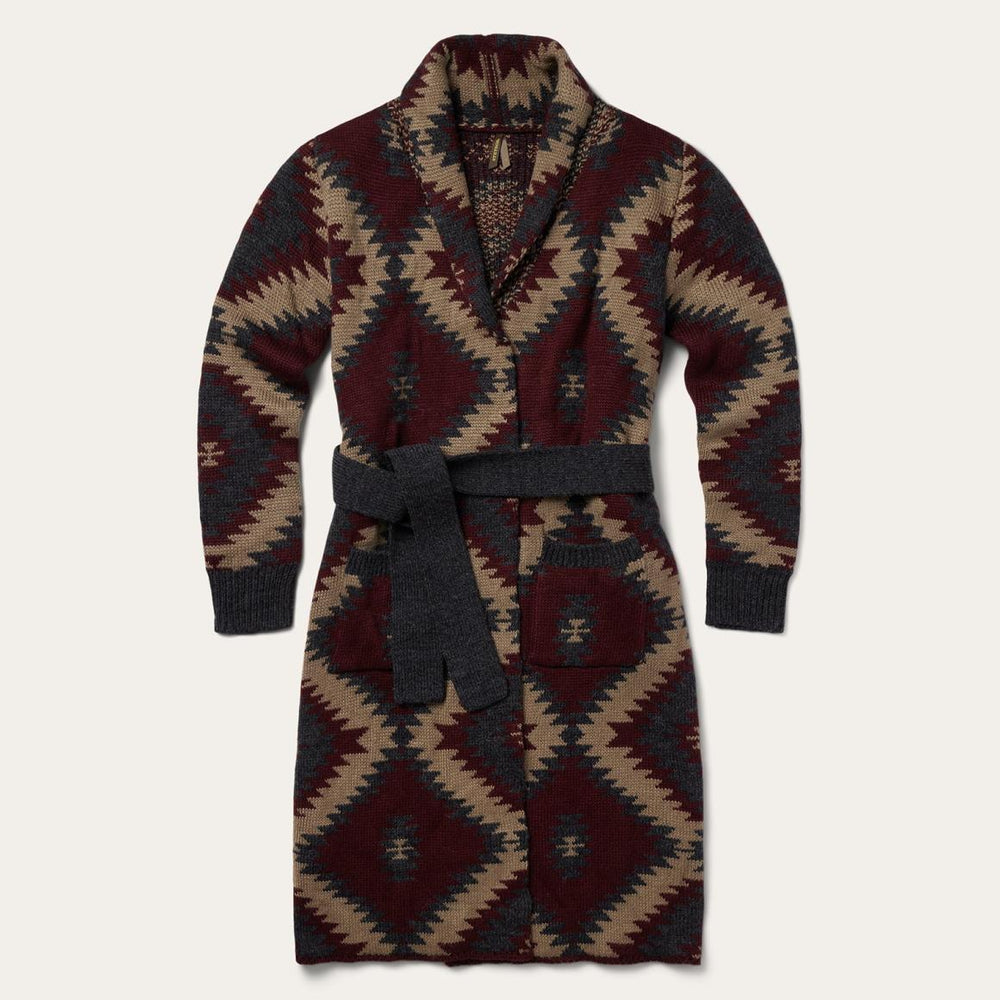 Aztec Duster Sweater Wine | Women Stetson Sweaters